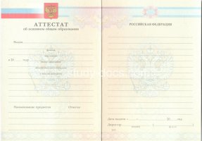 Аттестат за 9 класс 2007-2010 в Новомосковске