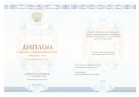 Диплом техникума 2014-2020 в Новомосковске